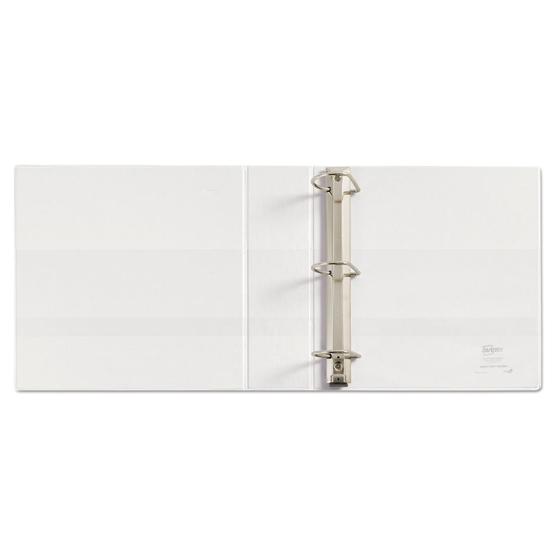 Avery Heavy-Duty Non Stick View Binder with DuraHinge and Slant Rings, 3 Rings, 3" Capacity, 11 x 8.5, White, (5604)