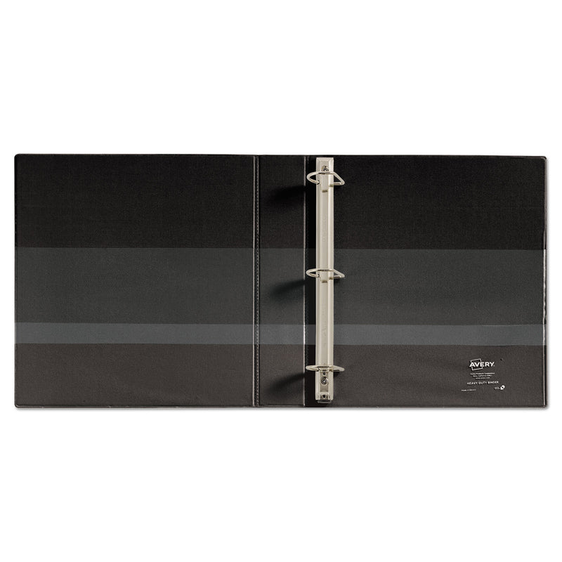 Avery Heavy-Duty Non Stick View Binder with DuraHinge and Slant Rings, 3 Rings, 1.5" Capacity, 11 x 8.5, Black, (5400)