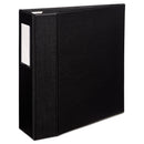 Avery Heavy-Duty Non-View Binder with DuraHinge, Three Locking One Touch EZD Rings and Spine Label, 4" Capacity, 11 x 8.5, Black
