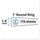 Avery Mini Size Durable View Binder with Round Rings, 3 Rings, 1" Capacity, 8.5 x 5.5, Black