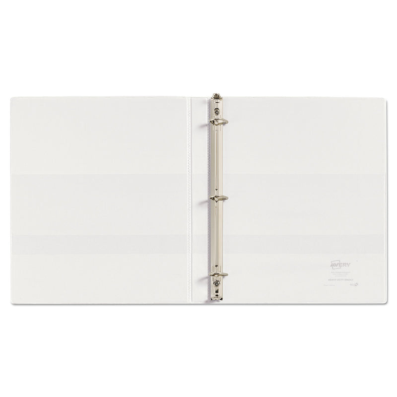 Avery Heavy-Duty Non Stick View Binder with DuraHinge and Slant Rings, 3 Rings, 0.5" Capacity, 11 x 8.5, White, (5234)