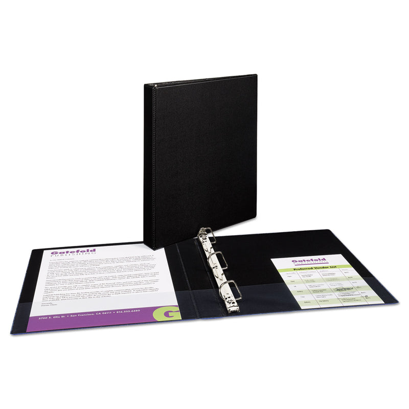 Avery Durable Non-View Binder with DuraHinge and Slant Rings, 3 Rings, 1" Capacity, 11 x 8.5, Black