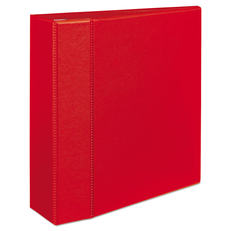 Avery Heavy-Duty Non-View Binder with DuraHinge and Locking One Touch EZD Rings, 3 Rings, 4" Capacity, 11 x 8.5, Red