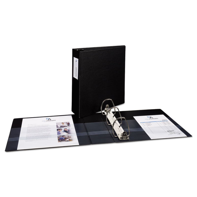Avery Durable Non-View Binder with DuraHinge and EZD Rings, 3 Rings, 3" Capacity, 11 x 8.5, Black, (8702)