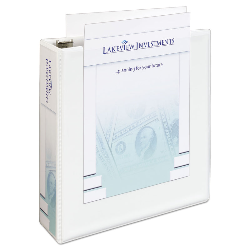 Avery Heavy-Duty Non Stick View Binder with DuraHinge and Slant Rings, 3 Rings, 3" Capacity, 11 x 8.5, White, (5604)