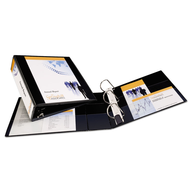 Avery Heavy-Duty Non Stick View Binder with DuraHinge and Slant Rings, 3 Rings, 3" Capacity, 11 x 8.5, Black, (5600)