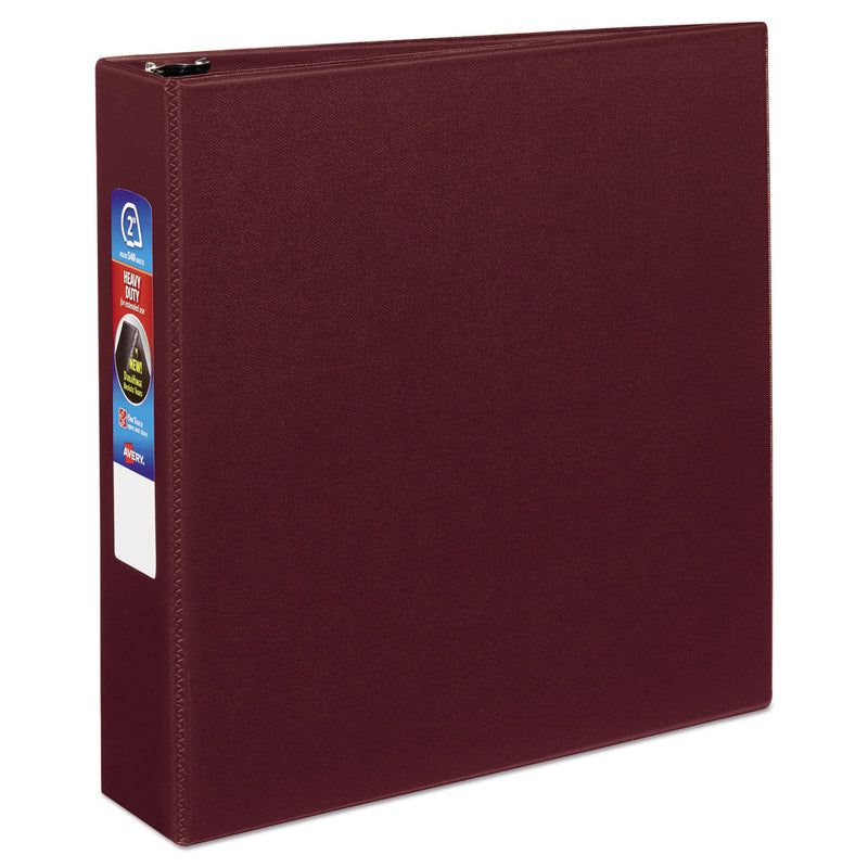 Avery Heavy-Duty Non-View Binder with DuraHinge and One Touch EZD Rings, 3 Rings, 2" Capacity, 11 x 8.5, Maroon