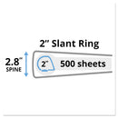 Avery Durable View Binder with DuraHinge and Slant Rings, 3 Rings, 2" Capacity, 11 x 8.5, Blue