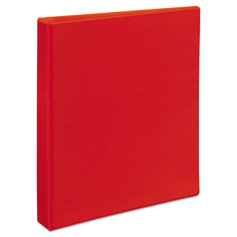 Avery Heavy-Duty View Binder with DuraHinge and One Touch EZD Rings, 3 Rings, 1" Capacity, 11 x 8.5, Red