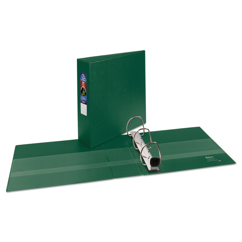 Avery Heavy-Duty Non-View Binder with DuraHinge and Locking One Touch EZD Rings, 3 Rings, 3" Capacity, 11 x 8.5, Green
