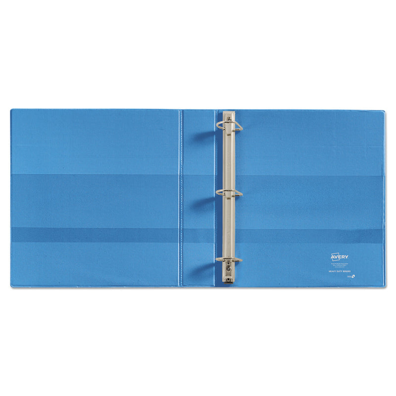 Avery Heavy-Duty Non Stick View Binder with DuraHinge and Slant Rings, 3 Rings, 1.5" Capacity, 11 x 8.5, Light Blue, (5401)