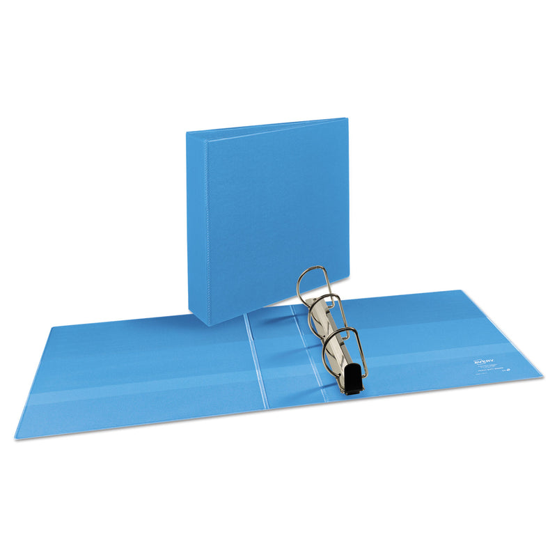 Avery Heavy-Duty Non Stick View Binder with DuraHinge and Slant Rings, 3 Rings, 3" Capacity, 11 x 8.5, Light Blue, (5601)