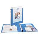 Avery Heavy-Duty Non Stick View Binder with DuraHinge and Slant Rings, 3 Rings, 1" Capacity, 11 x 8.5, Light Blue, (5301)