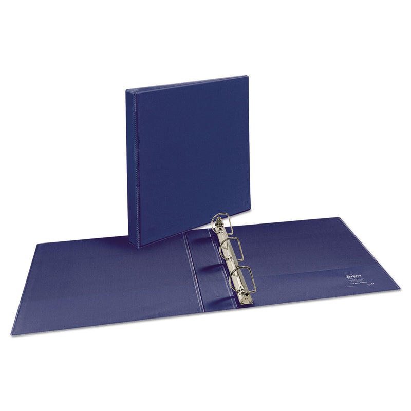 Avery Durable View Binder with DuraHinge and Slant Rings, 3 Rings, 1.5" Capacity, 11 x 8.5, Blue