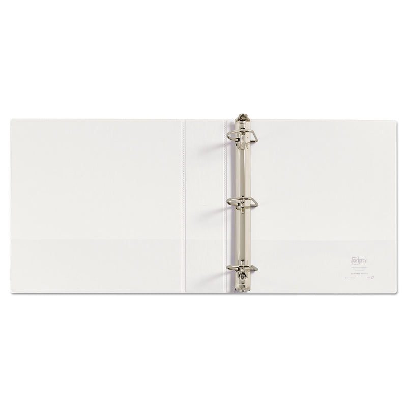 Avery Durable View Binder with DuraHinge and Slant Rings, 3 Rings, 2" Capacity, 11 x 8.5, White