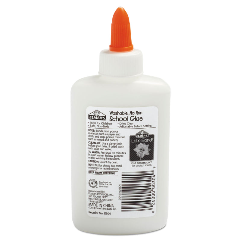 Elmer's Washable School Glue, 4 oz, Dries Clear