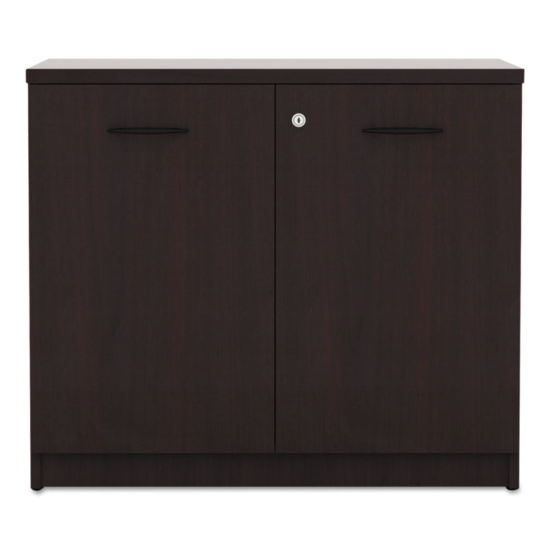 Alera Valencia Series Storage Cabinet, 34 1/8w x 22 7/8d x 29 1/2h, Mahogany
