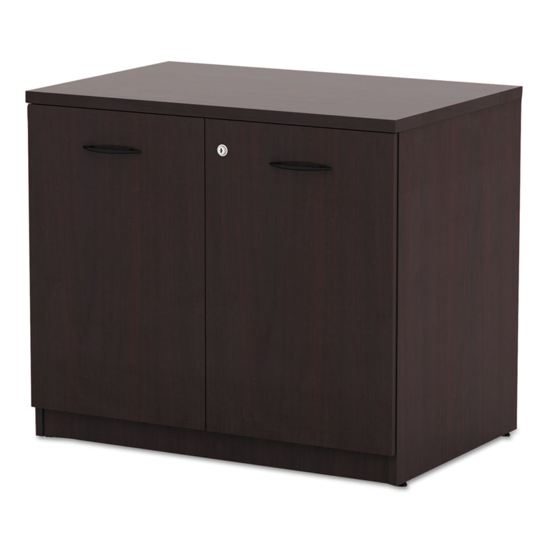 Alera Valencia Series Storage Cabinet, 34 1/8w x 22 7/8d x 29 1/2h, Mahogany