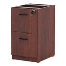 Alera Valencia Series Full Pedestal File, Left/Right, 2 Legal/Letter-Size File Drawers, Medium Cherry, 15.63" x 20.5" x 28.5"