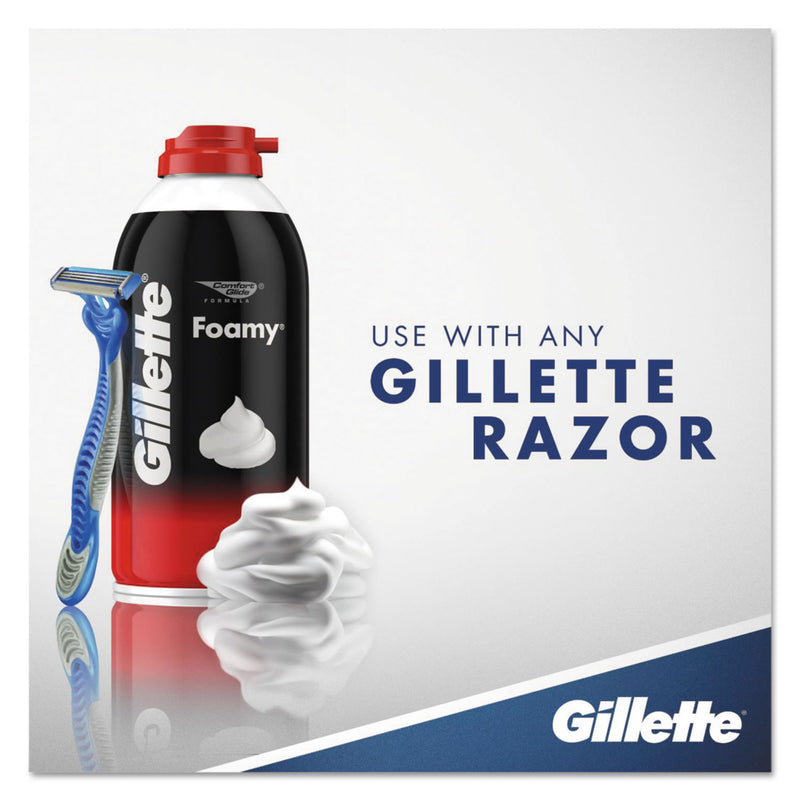 Gillette Foamy Shave Cream, Original Scent, 2 oz Aerosol Spray Can, 48/Carton
