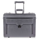 STEBCO Catalog Case on Wheels, Fits Devices Up to 17.3", Koskin, 19 x 9 x 15.5, Black