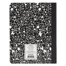 Universal Composition Book, Medium/College Rule, Black Marble Cover, 9.75 x 7.5, 100 Sheets