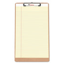 Universal Hardboard Clipboard with Low-Profile Clip, 0.5" Clip Capacity, Holds 8.5 x 14 Sheets, Brown, 3/Pack