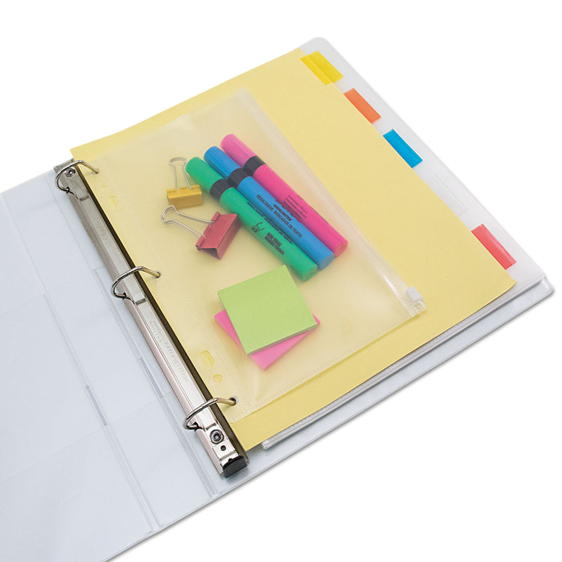 Angler's Zip-All Ring Binder Pocket, 6 x 9.5, Clear