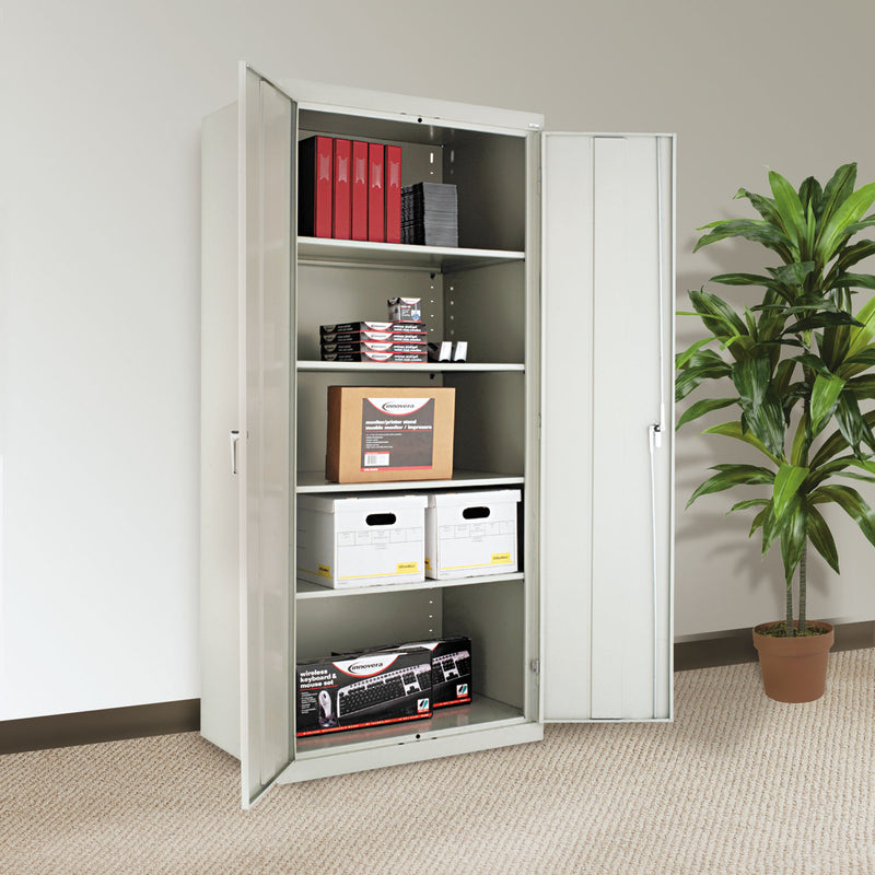 Alera Assembled 78" High Heavy-Duty Welded Storage Cabinet, Four Adjustable Shelves, 36w x 24d, Light Gray