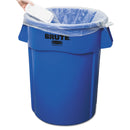 Rubbermaid Brute Vented Trash Receptacle, Round, 44 gal, Blue