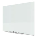 Quartet InvisaMount Magnetic Glass Marker Board, Frameless, 85" x 48", White Surface
