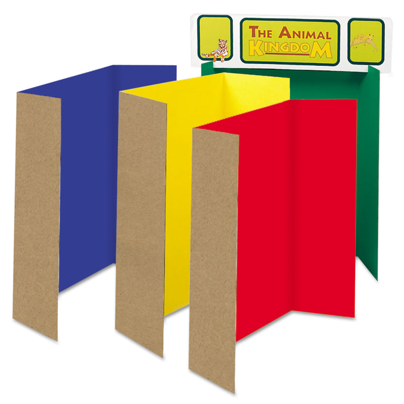Pacon Spotlight Corrugated Presentation Display Boards, 48 x 36, Blue, Green, Red, Yellow, 4/Carton