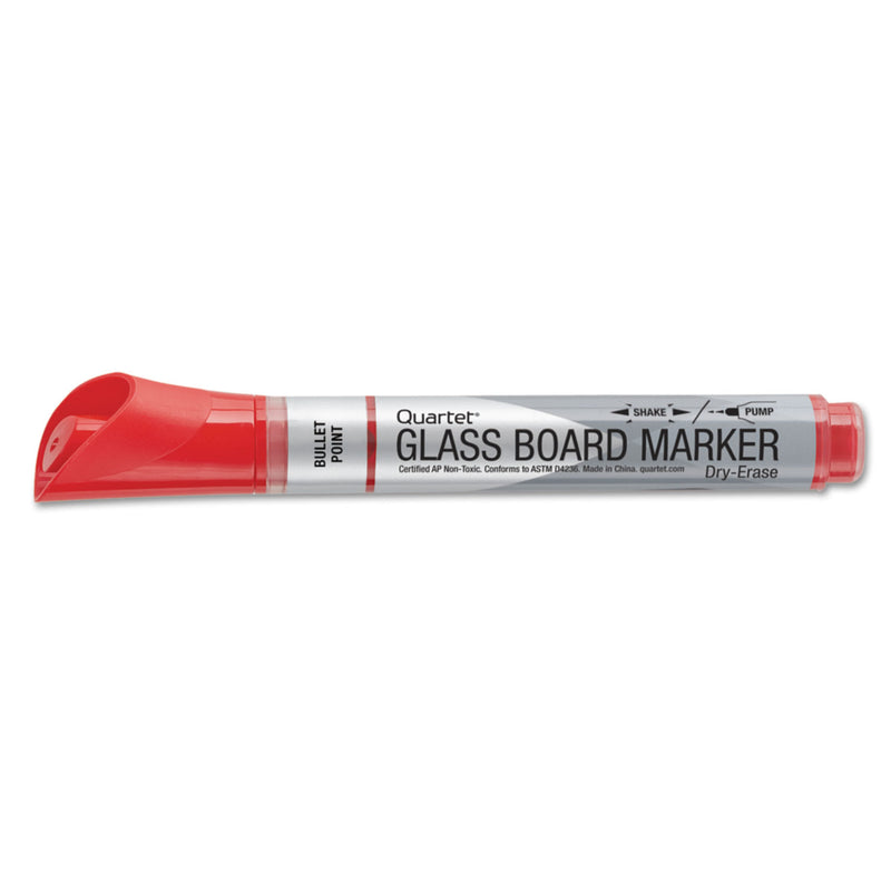 Quartet Premium Glass Board Dry Erase Marker, Broad Bullet Tip, Assorted Colors, 4/Pack