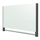 Quartet Evoque Magnetic Glass Marker Board with Black Aluminum Frame, 74 x 42, White
