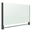 Quartet Evoque Magnetic Glass Marker Board with Black Aluminum Frame, 74 x 42, White