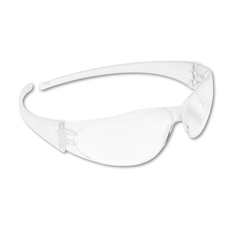 MCR Checkmate Wraparound Safety Glasses, CLR Polycarbonate Frame, Coated Clear Lens