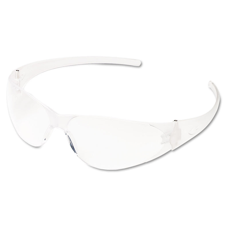 MCR Checkmate Wraparound Safety Glasses, CLR Polycarbonate Frame, Coated Clear Lens
