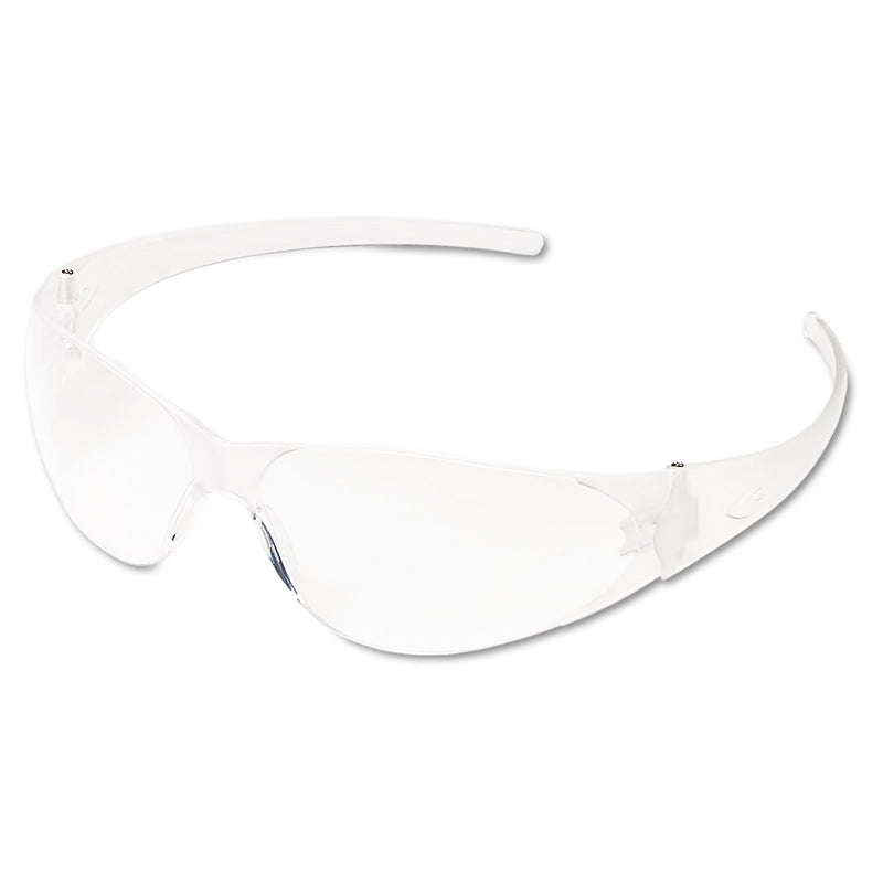 MCR Checkmate Wraparound Safety Glasses, CLR Polycarbonate Frame, Coated Clear Lens, 12/Box