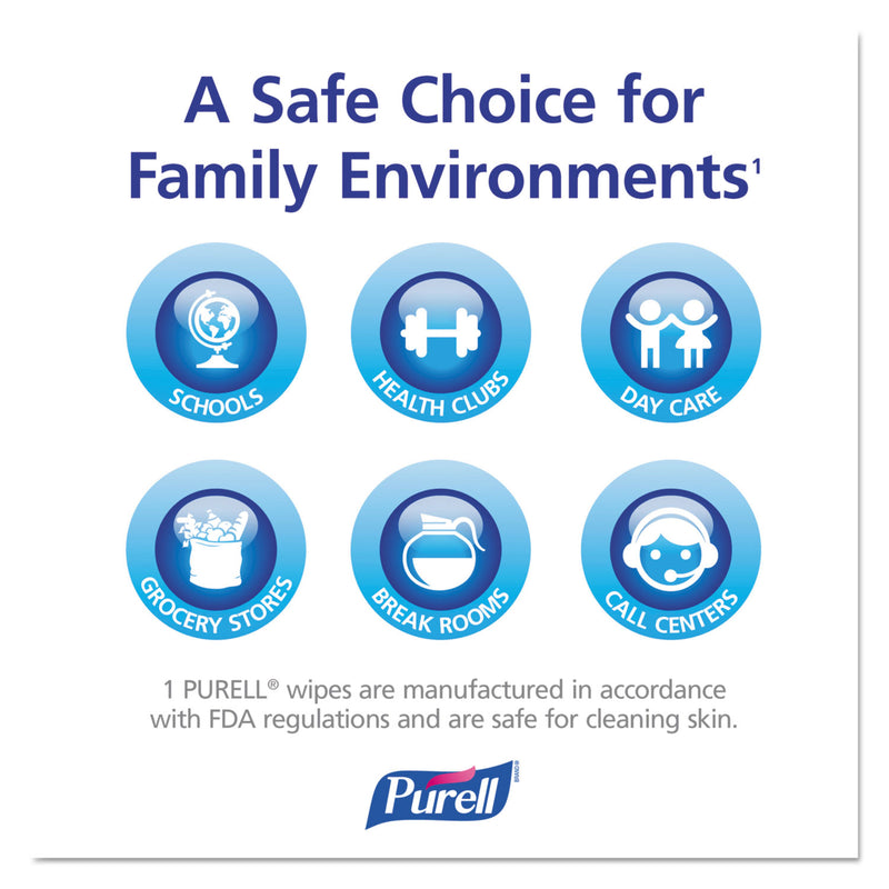 PURELL Sanitizing Hand Wipes, Individually Wrapped, 5 x 7, 100/Box