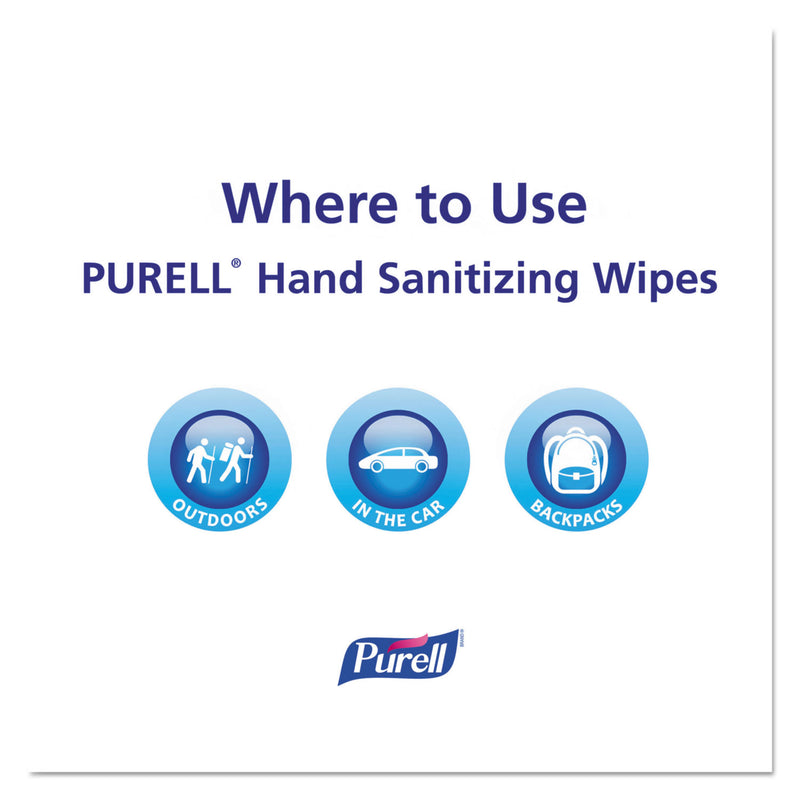 PURELL Cottony Soft Individually Wrapped Sanitizing Hand Wipes, 5 x 7, 1,000/Carton