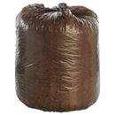 Stout Controlled Life-Cycle Plastic Trash Bags, 39 gal, 1.1 mil, 33" x 44", Brown, 40/Box