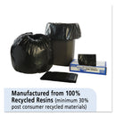 Stout Total Recycled Content Plastic Trash Bags, 30 gal, 1.3 mil, 30" x 39", Brown/Black, 100/Carton