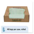 Stout EcoSafe-6400 Bags, 30 gal, 1.1 mil, 30" x 39", Green, 48/Box