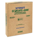 Stout EcoSafe-6400 Bags, 30 gal, 1.1 mil, 30" x 39", Green, 48/Box