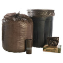 Stout Controlled Life-Cycle Plastic Trash Bags, 30 gal, 0.8 mil, 30" x 36", Brown, 60/Box