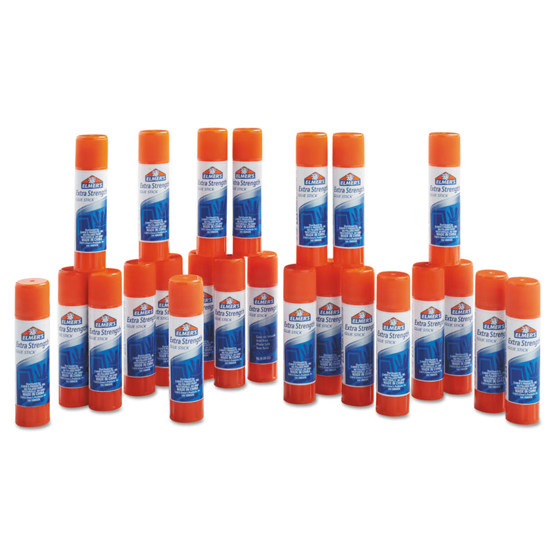 Elmer's Extra-Strength Office Glue Stick, 0.28 oz, Dries Clear, 24/Pack