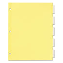 Office Essentials Plastic Insertable Dividers, 5-Tab, 11 x 8.5, Clear Tabs, 1 Set