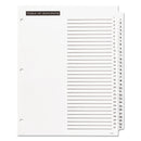 Office Essentials Table 'n Tabs Dividers, 31-Tab, 1 to 31, 11 x 8.5, White, White Tabs, 1 Set