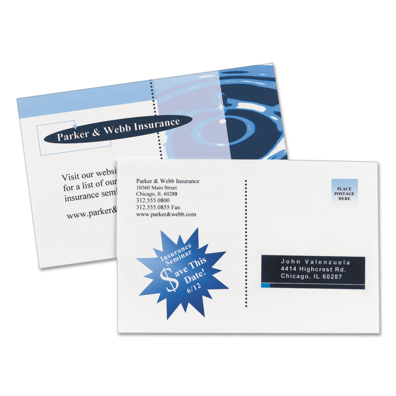 Avery Postcards for Inkjet Printers, 4 1/4 x 5 1/2, Matte White, 4/Sheet, 200/Box