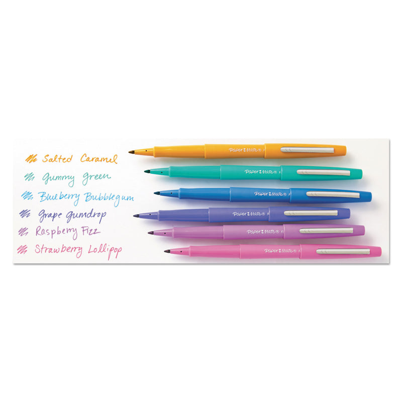 Paper Mate Flair Candy Pop Porous Point Pen, Stick, Medium 0.7 mm, Assorted Ink and Barrel Colors, 36/Pack